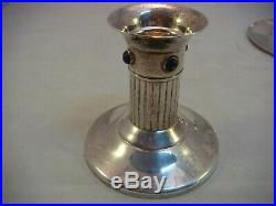 Vintage Cartier Pair Ashtrays and Candlestick set Silver Plated 1990