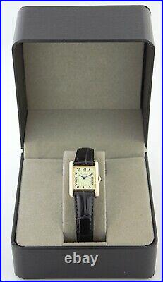 Vintage Cartier Tank 20mm 925 Silver Gold Plated Manual Winding Watch