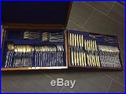 Vintage Cased 86 Piece Silver Plated Oneida USA Cutlery Cased