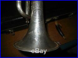 Vintage Cg Conn, Elkhart, USA Silver Plate Finish Trumpet & Case