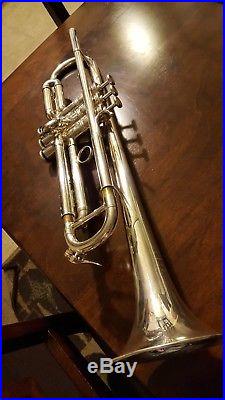 Vintage Chicago-Burbank Benge, L bore trumpet in silverplate