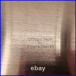 Vintage Chippendale by Frank Smith Silver Plated Serving Tray With Monogram V