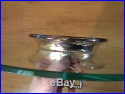 Vintage Christofle Cheese Tray Vibrations Silver Plate Glass! 1960! Luxury