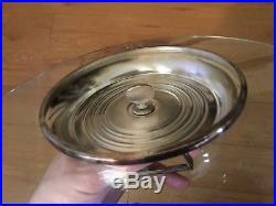 Vintage Christofle Cheese Tray Vibrations Silver Plate Glass! 1960! Luxury
