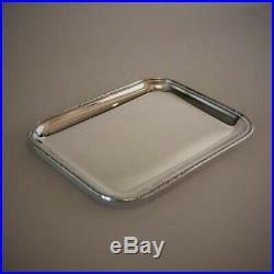 Vintage Christofle France Silver Plated Perles Rectangular Tray