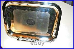 Vintage Christofle France Silver Plated Rectangular Tray 10 1/4 X 8