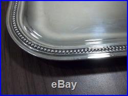 Vintage Christofle France Silverplate Beaded Design Tray