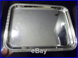 Vintage Christofle France Silverplate Beaded Design Tray