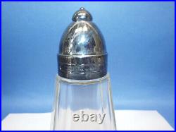 Vintage Christofle France Sugar Shaker Muffiner Silver Plate Vaseline Glow Pour