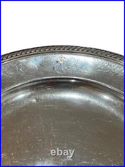 Vintage Christofle French Navy Officer Silver Serving Plate 14 Marine Nationale