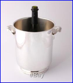 Vintage Christofle Gallia Ormesson Champagne Wine Cooler Shell Handle Ice Bucket