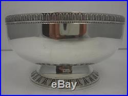 Vintage Christofle Malmaison Pattern France Silver Plated French Pedestal Bowl