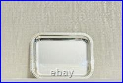 Vintage Christofle Malmaison Silver-Plated Letter Tray With Edge Decoration