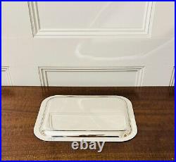 Vintage Christofle Malmaison Silver-Plated Letter Tray With Edge Decoration