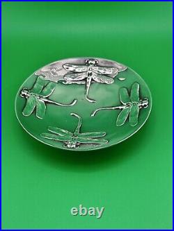 Vintage Christofle Paris Dragonfly Libellule Tray Bowl Silver Plated