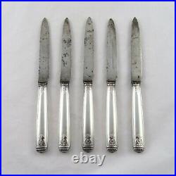Vintage Christofle Paris Silver Plate Dessert Knives Set of 5