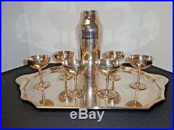 Vintage Christofle Rare Silver Plate Martini Cocktail Set
