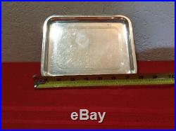 Vintage Christofle Rectangular Silverplate Serving Tray 8x6