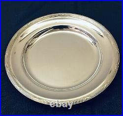 Vintage Christofle Silver Plate Server Platter Round Rubans Hallmarked 40cm