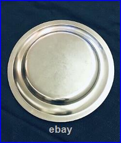 Vintage Christofle Silver Plate Server Platter Round Rubans Hallmarked 40cm