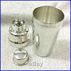 Vintage Christofle Silver Plated Cocktail Shaker Mixer French Art Deco