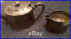 Vintage Christofle Silver Plated Tea Pot and Matching Creamer Dish