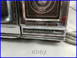 Vintage Chrome Amana Radarange Cookmatic Rr-7d Microwave Oven Original Plate USA