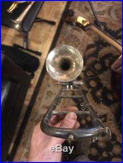 Vintage Circa 1898 King Valve Trombone, Silver Plate, Amazing