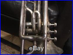 Vintage Circa 1898 King Valve Trombone, Silver Plate, Amazing