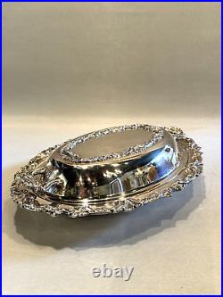 Vintage Community Silver Plate 2 pc Oval Vegetable Server