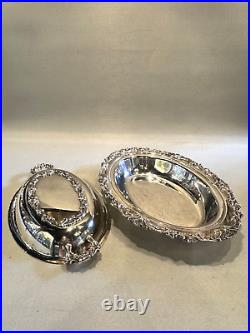 Vintage Community Silver Plate 2 pc Oval Vegetable Server