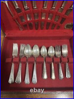 Vintage Community Silver Plate Flatware Set by ONEIDA w Box WM. A Rogers 48 Piece