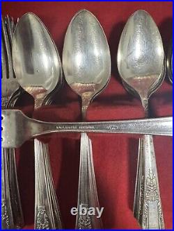 Vintage Community Silver Plate Flatware Set by ONEIDA w Box WM. A Rogers 48 Piece