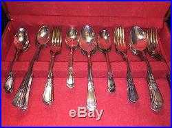 Vintage Court Silver Plate Stamped On Handles / Silverware Set In The Box