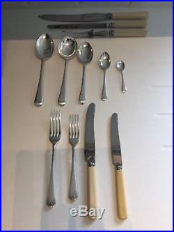 Vintage Cutlery Canteen Sheffield Silver Plate EPNS 53-Piece CP Walker & Co (B)