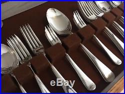 Vintage Cutlery Canteen Sheffield Silver Plated EPNS 1940s Oak Box 54-Piece (A)