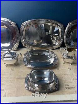 Vintage DAFFODIL Rogers Brothers 1847 Silver plated I S 7 Piece Set