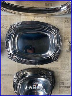 Vintage DAFFODIL Rogers Brothers 1847 Silver plated I S 7 Piece Set