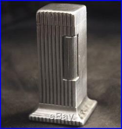 Vintage DUNHILL ROLLALITE Silverplate Table Lighter