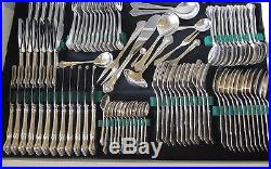 Vintage Danish Cohr Riberhus Silver Plate Cutlery Set 12 person Jacobsen