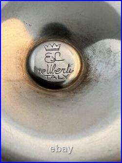 Vintage De Uberti Silver Plate Wine Goblets 6 3/4 Set Of (8) Crown Mark ITALY