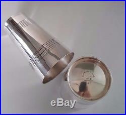Vintage Deco cocktail shaker silver plated Boston style Gaskell & Chambers