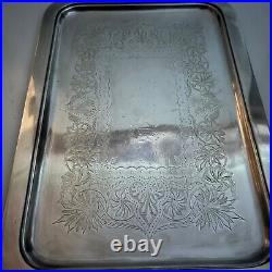 Vintage Design Heavy GORHAM Silver Soldered I 14x9.5 IT Plate/Tray. MRB