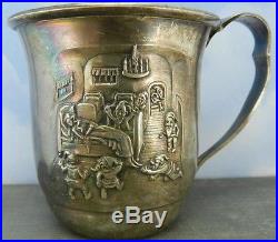 Vintage Disney Snow White & Seven Dwarfs English Silverplate Cup/ Mug by Gero