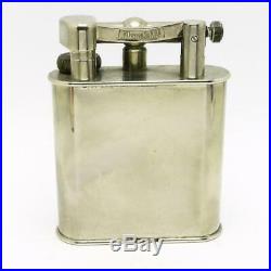 Vintage Dunhill Giant Large Silver Plate Lift Arm Jumbo Table Lighter CLEAN