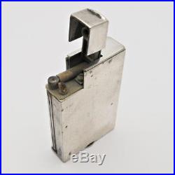 Vintage Dunhill Rollalite Handy-Roller Silver Plate Wick Petrol Lighter -Working