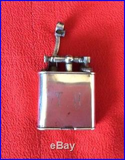 Vintage Dunhill Unique Silver Plate Lift Arm Pocket Lighter