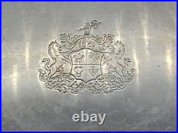 Vintage E. G. WEBSTER & SON Silver Plate 10 Serving Tray LIONS CREST