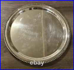 Vintage E. P. On Copper Silver Plate Serving Tray, Platter 14 Dia