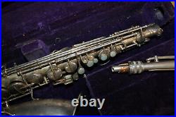 Vintage EC Conn Silver-Plate C Melody Saxophone with Case #M152054 1925